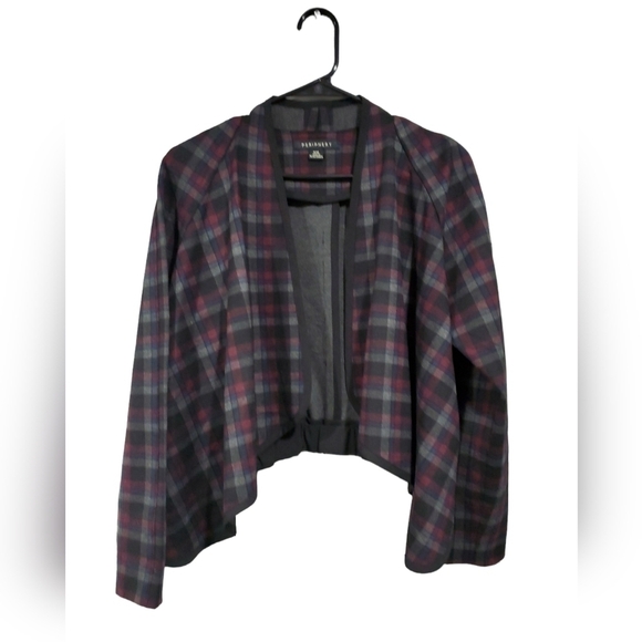 Periphery Jackets & Blazers - Periphery Women's Plaid Knit Long-Sleeved Blazer Sz M